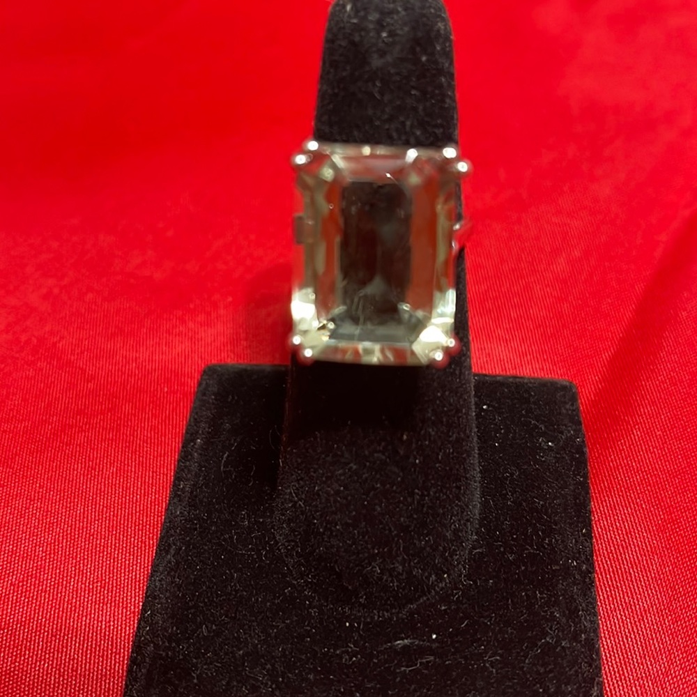 Prasiolite silver ring
